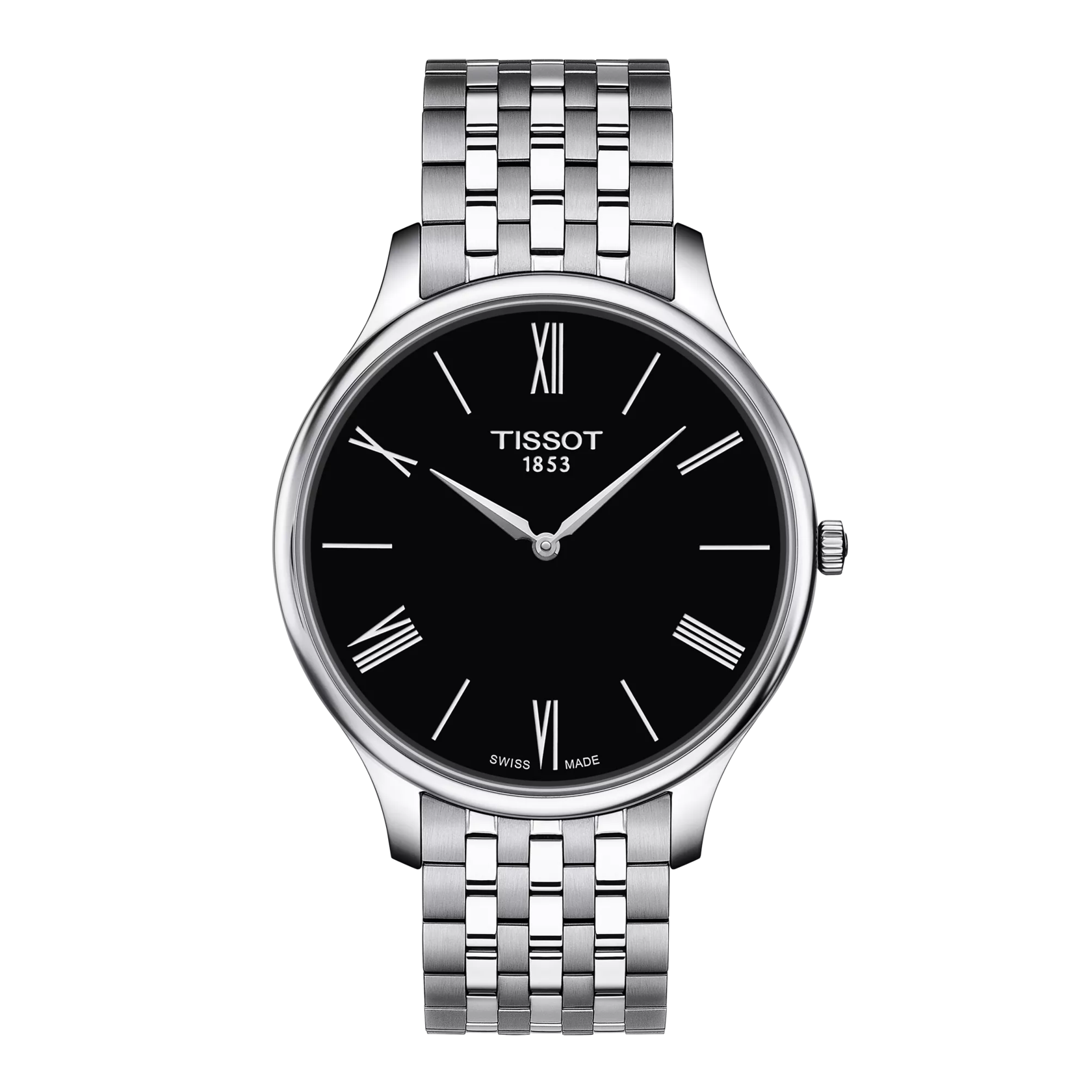 Front view of the watch Tissot Tradition 5.5