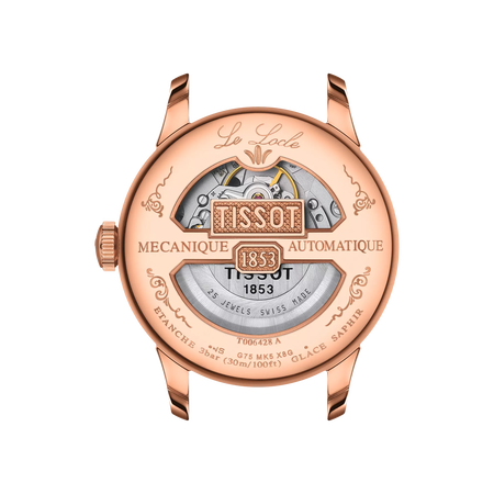 Back view of the watch case Tissot Le Locle Automatique Petite Seconde