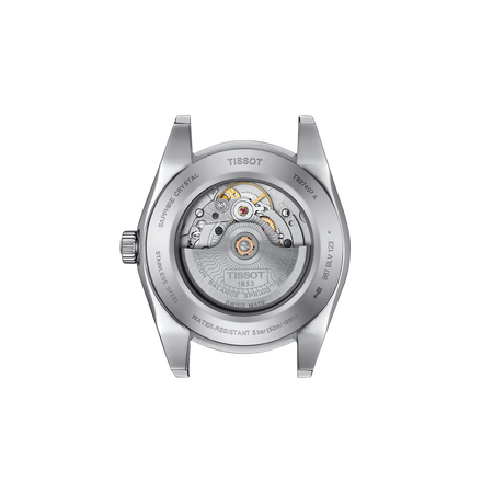 Back view of the watch case Tissot Gentleman Gold Bezel 40mm