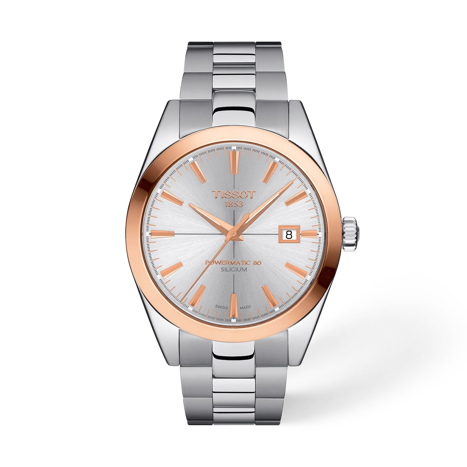 Tissot Gentleman Gold bezel — Silver