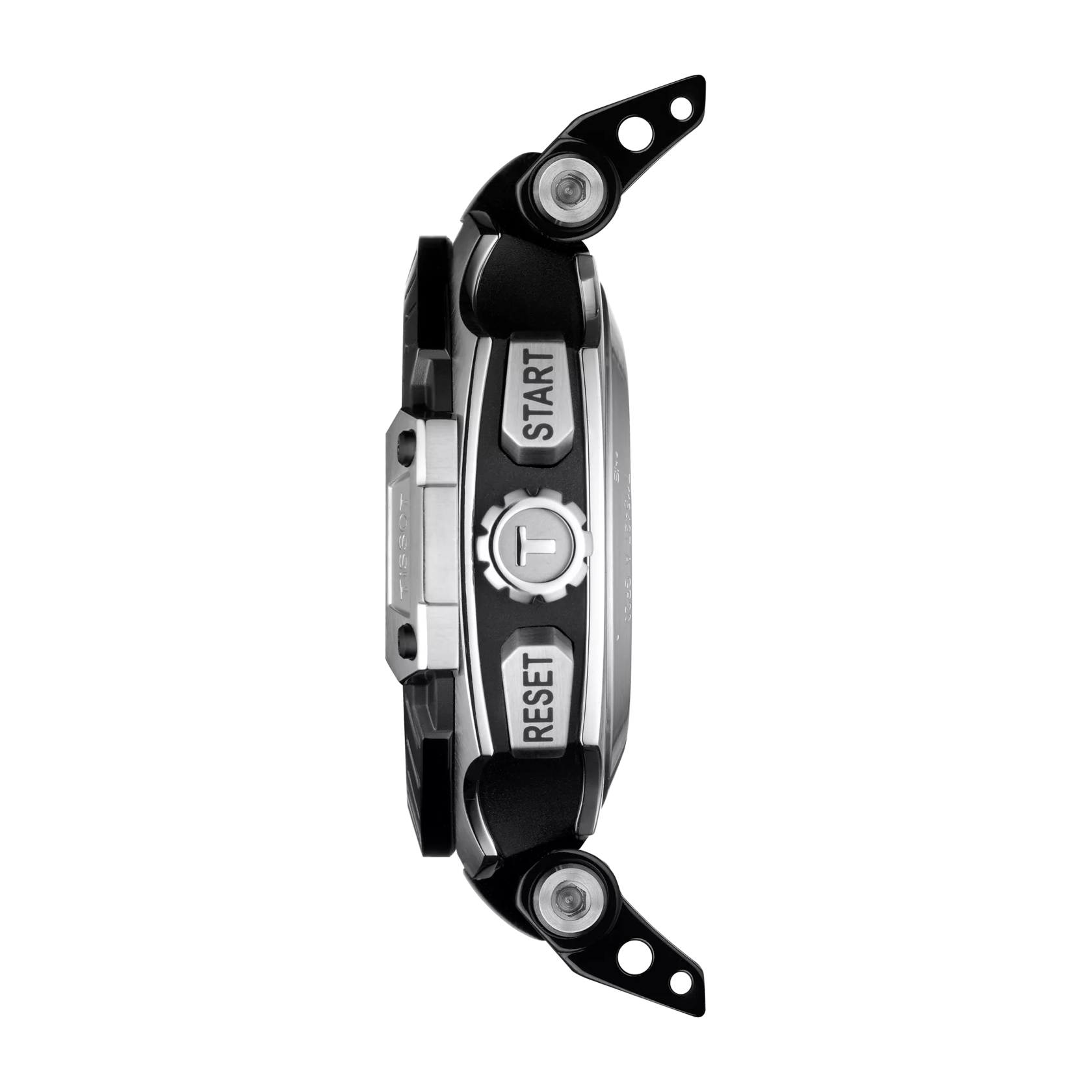 Profile view of the watch case Tissot T-Race MotoGP Automatic Chronograph