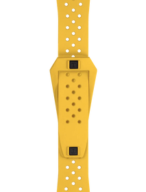 Zoom on Tissot Official Yellow Sideral Rubber Strap