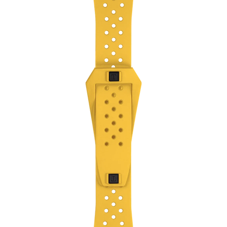 Zoom on Tissot Official Yellow Sideral Rubber Strap