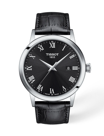 Vista frontal del reloj Tissot Classic Dream 42mm con sombra