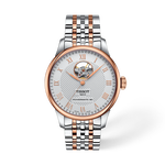 Front view of the watch Tissot Le Locle Open Heart 39.3mm with shadow