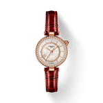 Front view of the watch Tissot D&eacute;sir 28mm with shadow