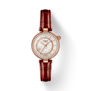 Front view of the watch 天梭Desir系列28mm with shadow