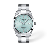 Vorderansicht der Uhr Tissot Gentleman 40mm mit Schatten