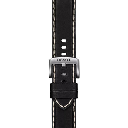 Zoom sobre Correa negra de piel oficial Tissot 22 mm