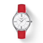 Front view of the watch Tissot Bella Ora Round with shadow