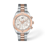 Front view of the watch Tissot PR 100 Sport Chic 38mm with shadow