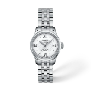 Front view of the watch Tissot Le Locle 25.3mm with shadow