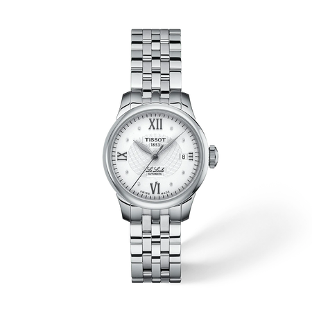 Front view of the watch Tissot Le Locle 25.3mm with shadow