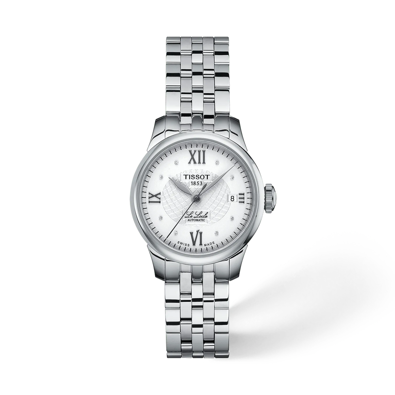 Front view of the watch Tissot Le Locle 25.3mm with shadow