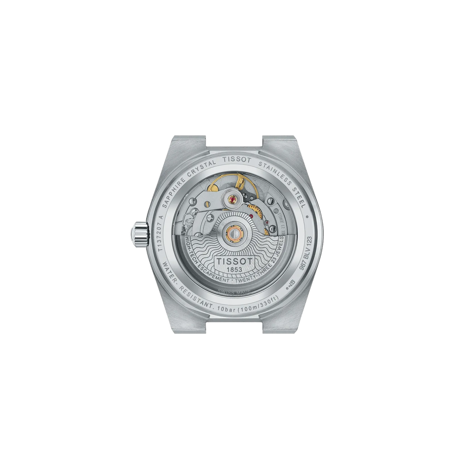 Rückansicht des Gehäuses der Uhr Tissot PRX 35mm