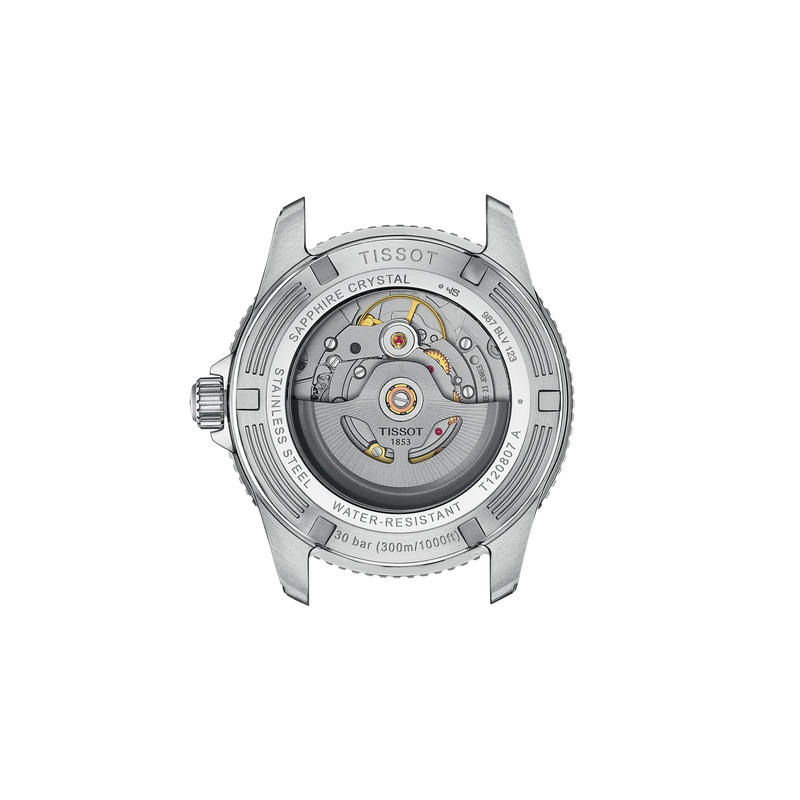 Back view of the watch case Tissot Seastar 1000 40mm