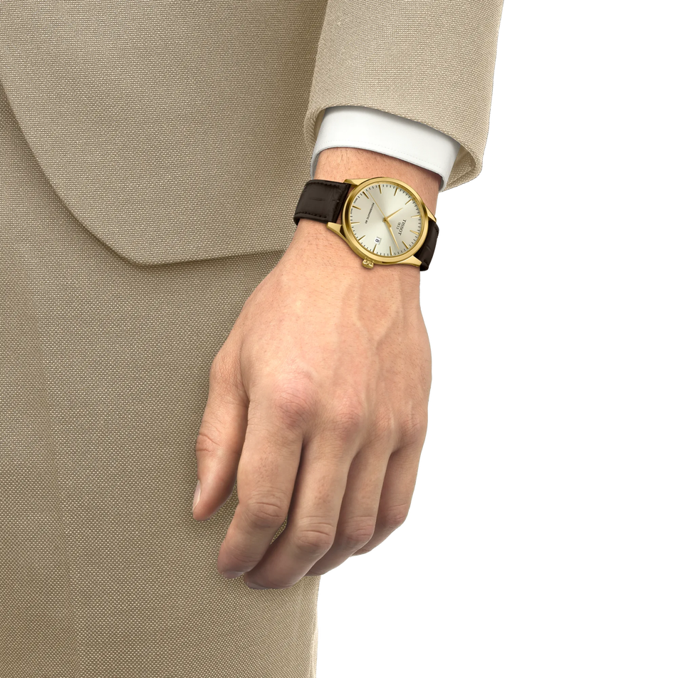 Simulation of the watch TIssot Classic Dream 40mm on a wrist