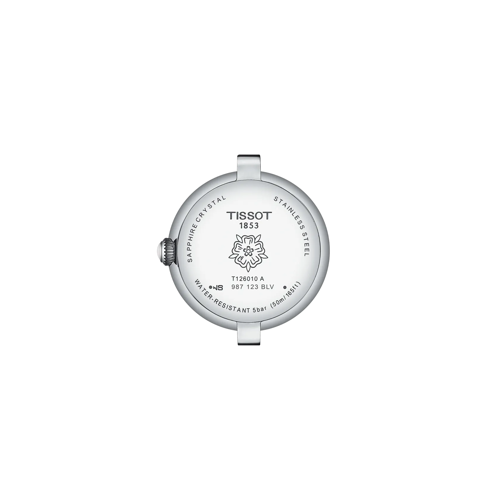 Back view of the watch case Tissot Bellissima 26mm