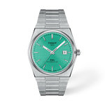Front view of the watch Tissot PRX 40mm with shadow