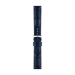 Vista frontal de Correa azul de piel oficial Tissot 20 mm
