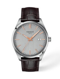Front view of the watch Tissot PR 100 40mm with shadow