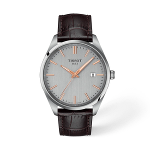 Front view of the watch Tissot PR 100 40mm with shadow