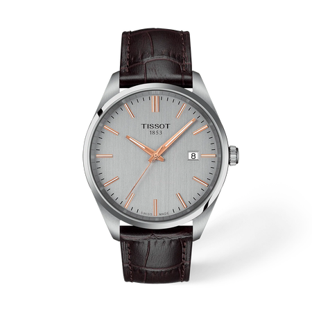 Vista frontal del reloj Tissot PR 100 40mm con sombra