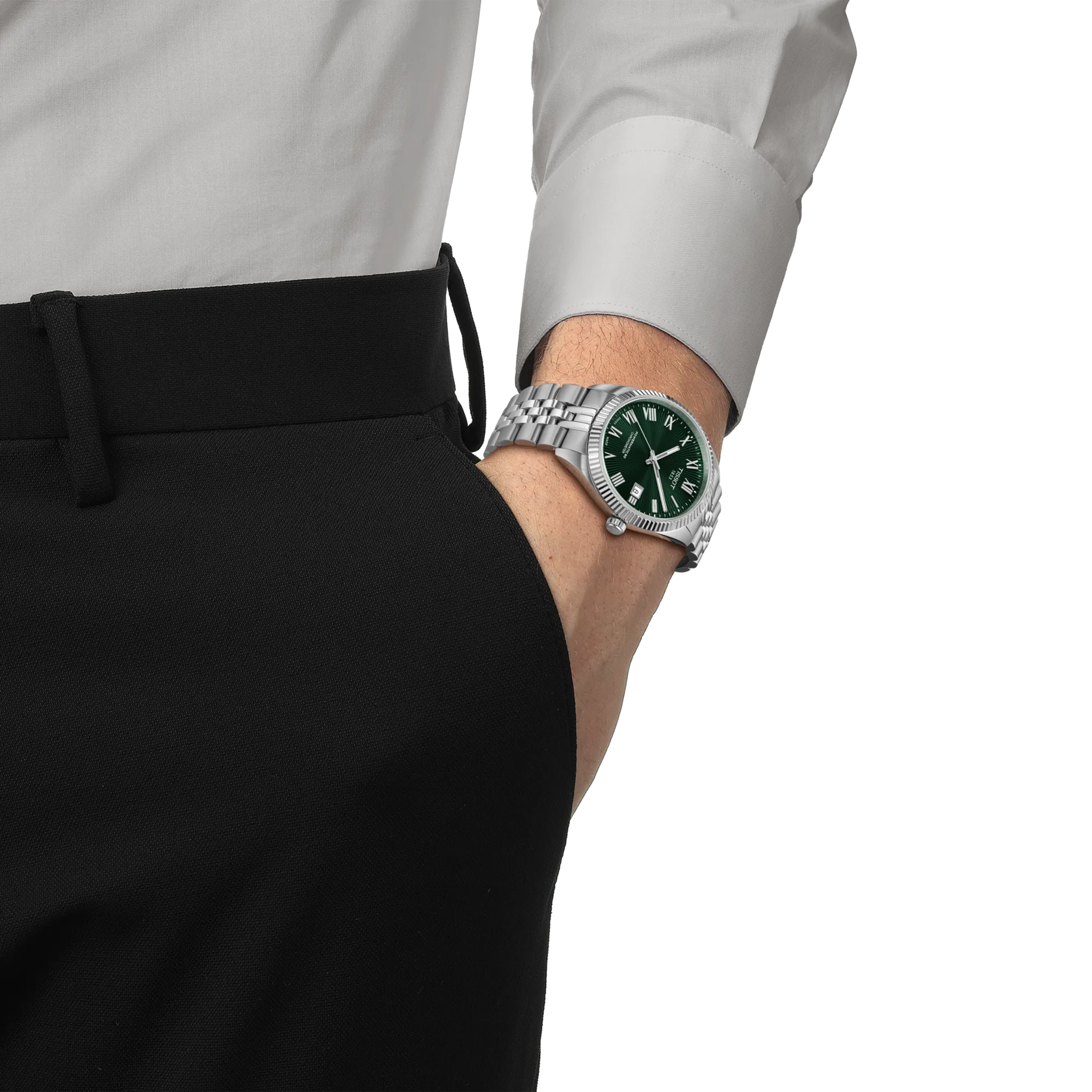 Darstellung der Uhr Tissot Ballade 39mm am Handgelenk