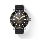 그림자가 있는 티쏘 씨스타 2000 프로페셔널 파워매틱 80 시계의 전면 보기