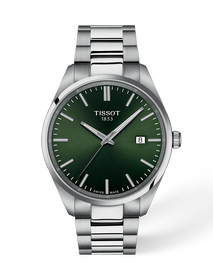 Front view of the watch Tissot PR 100 40mm with shadow