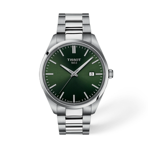 Front view of the watch Tissot PR 100 40mm with shadow