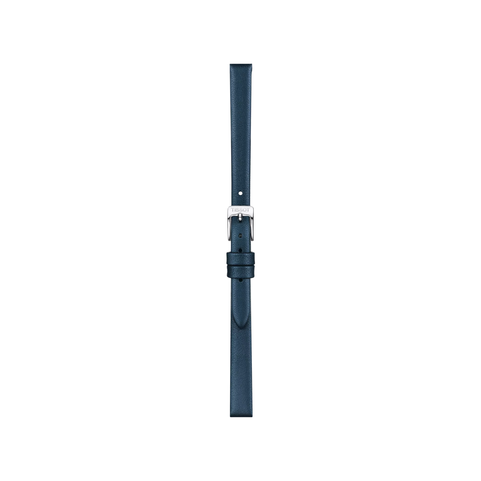 티쏘 정품 블루 레더 스트랩 러그 09 mm 의 전면 뷰