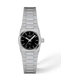 Vista frontal del reloj Tissot PRX 25mm con sombra