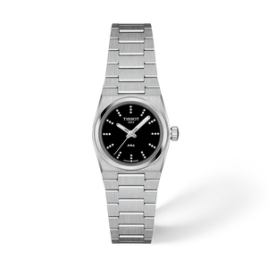 Front view of the watch Tissot PRX 25mm with shadow