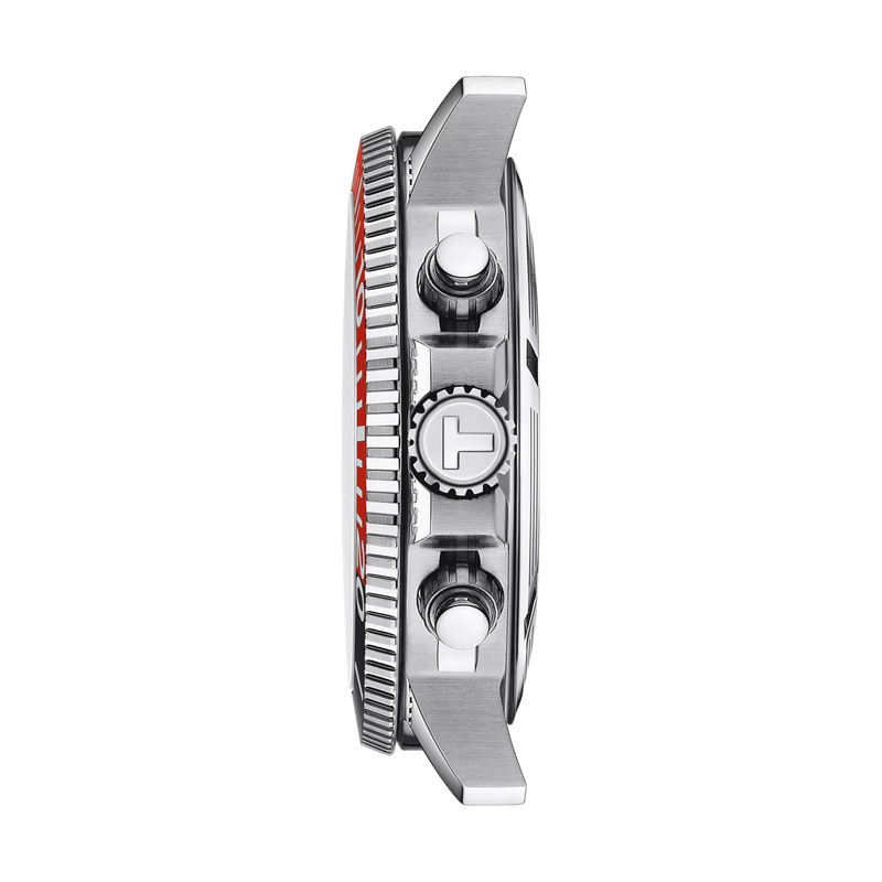Profile view of the watch case Tissot Seastar 1000 Chronograph