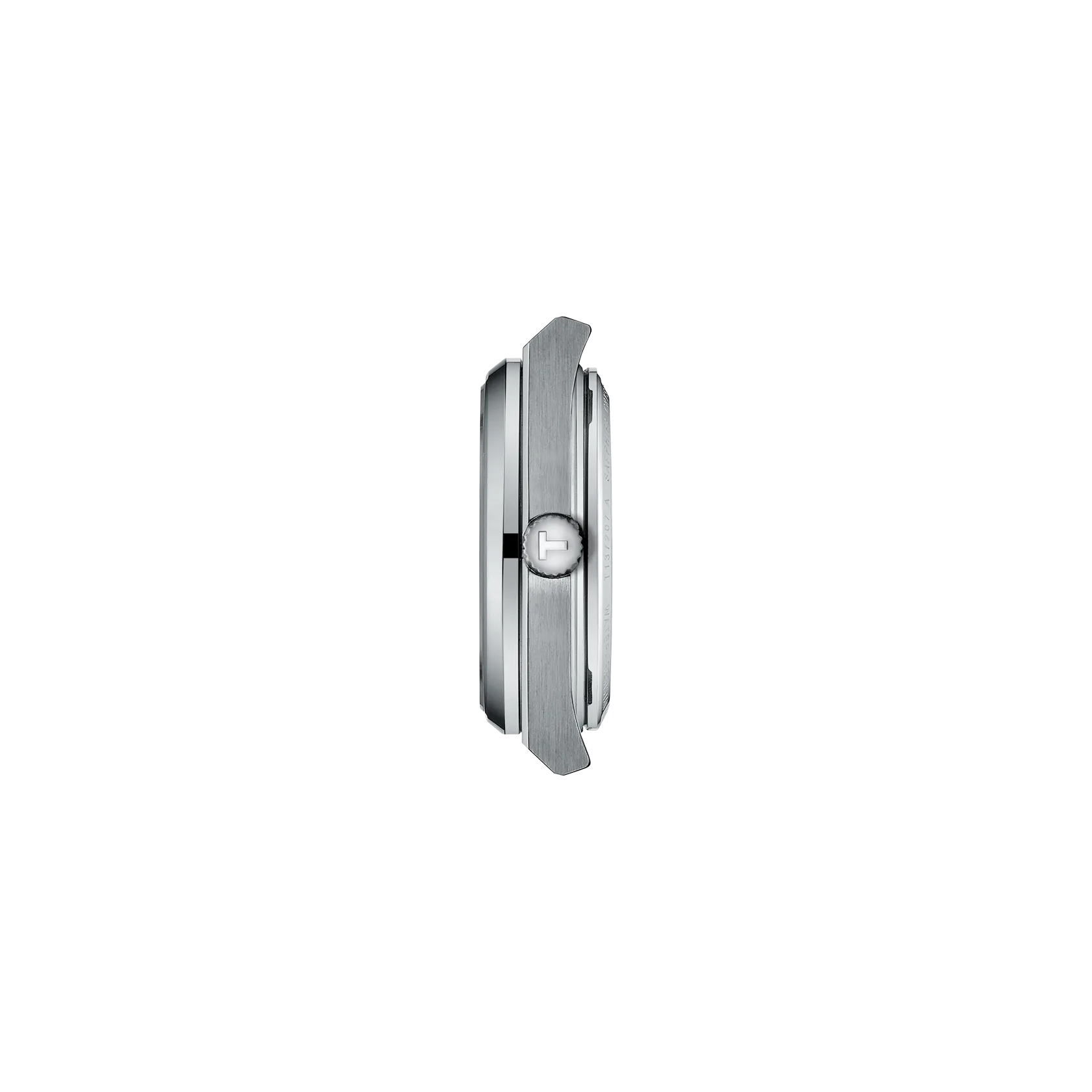 Profile view of the watch case Tissot PRX 35mm