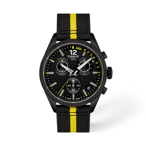 Front view of the watch Tissot PR 100 Tour de France 2026 40mm with shadow