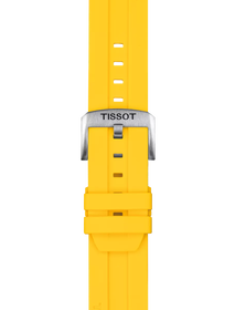 Zoom sobre Correa de silicona amarilla Tissot oficial asas  22 mm