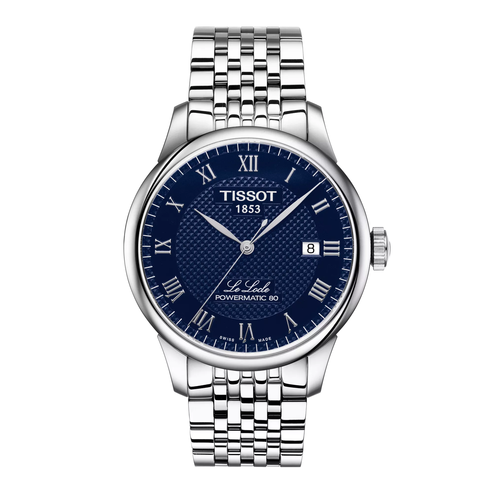 Front view of the watch Tissot Le Locle 39.3mm