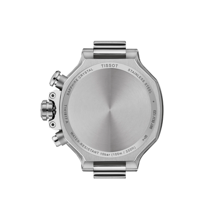 Vue arri&egrave;re du bo&icirc;tier de la montre Tissot T-Race 38mm