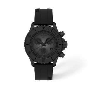 Front view of the watch Tissot Seastar 1000 38mm with shadow
