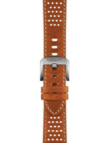 TISSOT オフィシャル ライト ブラウン レザー ストラップ ラグ 20 mmのズーム
