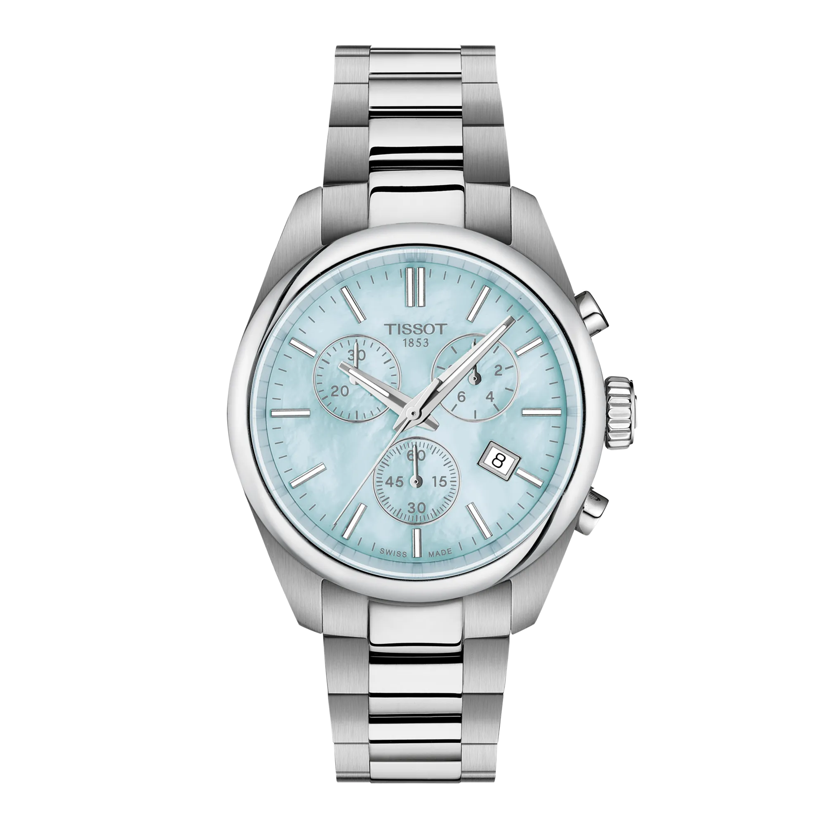 Front view of the watch Tissot PR 100 36mm