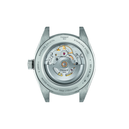 Back view of the watch case Tissot Gentleman 38mm