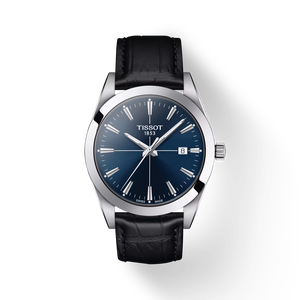 Front view of the watch Tissot Gentleman with shadow