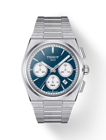 Front view of the watch Tissot PRX 42mm with shadow