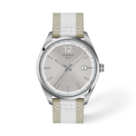 Front view of the watch Tissot PR 100 40mm with shadow