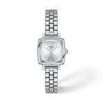 Front view of the watch Tissot Lovely Square 20x20mm with shadow