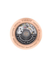 Back view of the watch case Tissot Lady Heart Flower Powermatic 80