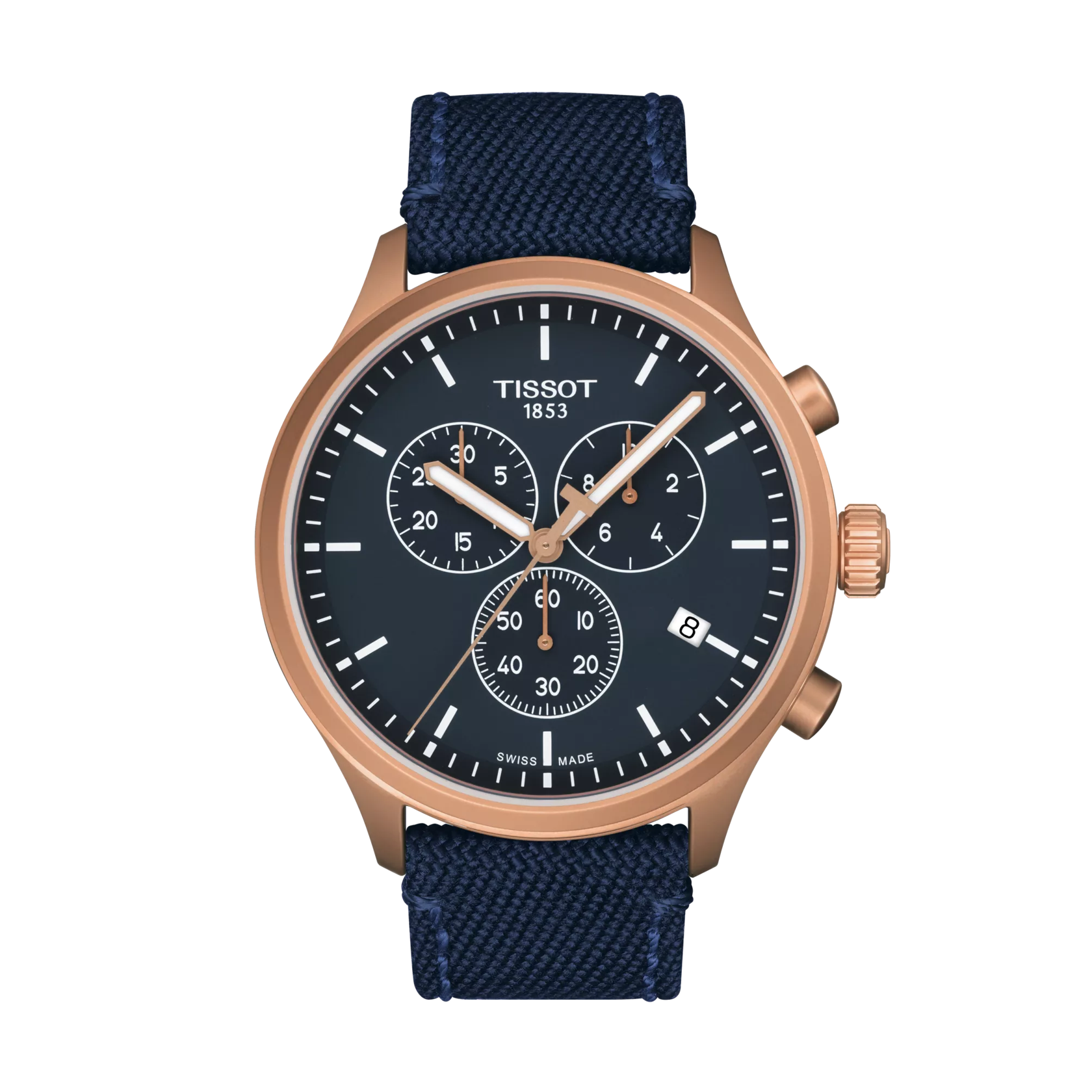 Front view of the watch Tissot Chrono XL 45mm